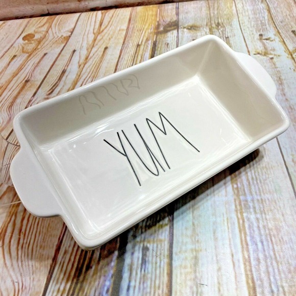 Rae Dunn Other - Rae Dunn YUM Ceramic Baking Dish Bread Loaf Pan